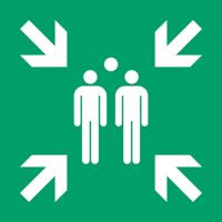 Pictogram djois verzamelplaats 200x200mm gn - thumbnail