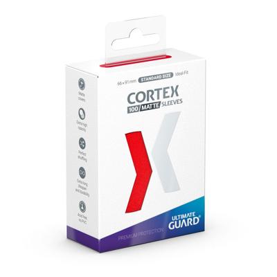 Ultimate Guard Cortex Sleeves Matte Standard Size (100) - Red Ultimate Guard Cortex Sleeves Matte Standard Size (100) - Red
