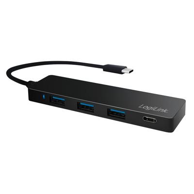 LogiLink UA0311 USB 3.0 (3.1 Gen 1) Type-C 5000Mbit/s Zwart hub 3x USB A 1x C