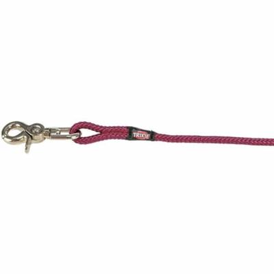 TRIXIE HONDENRIEM SLEEPLIJN ROND ZONDER HANDLUS SANGRIA ROOD 15 MTR X 0,6 CM