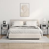 Nachtkastje 2 pcs Grijs sonoma 40 x 31 x 60 cm Bewerkt hout - thumbnail