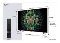 TCL Mini-led, 55 inch, 55C6K, UltraHD, 4K, Onkyo-geluid, Google TV - thumbnail