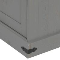 Tv-meubel HALDEN 2 schuifdeuren 150x40x60 cm massief hout grijs - thumbnail