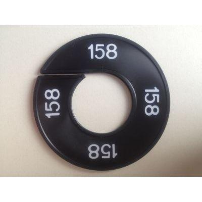 Maatring 9cm zwart/wit 158