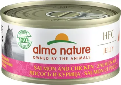 Almo Nature HFC Natural kattenvoer in gelei zalm & kip 70g