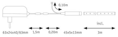Paulmann 78887 LED-strip basisset Met connector (male) 3 m RGB 1 set(s) Paulmann 78887 LED-strip basisset Met connector (male) 3 m RGB 1 set(s)