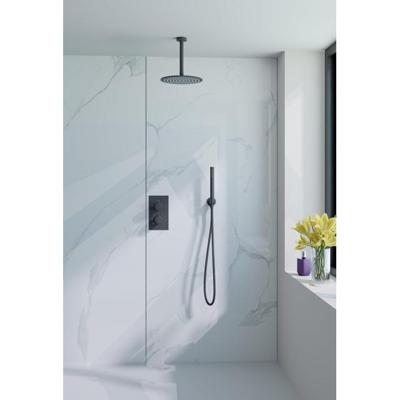 Fortifura Calvi Inbouw Regendoucheset - thermostatisch - plafondarm - 30cm hoofddouche - staaf handdouche - metalen doucheslang - geborsteld Gunmetal PVD SW1139123/SW720558/SW706207/SW721170/SW766536/SW76 Fortifura Calvi Inbouw Regendoucheset - thermostatisch - plafondarm - 30cm hoofddouche - staaf handdouche - metalen doucheslang - geborsteld Gunmetal PVD SW1139123/SW720558/SW706207/SW721170/SW766536/SW76