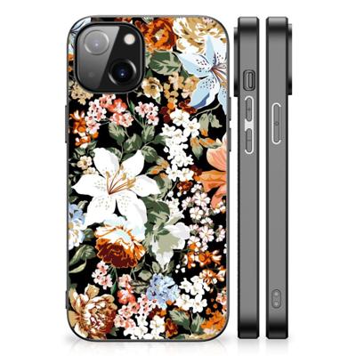 Bloemen Hoesje voor Apple iPhone iPhone 13 | iPhone 14 Dark Flowers Bloemen Hoesje voor Apple iPhone iPhone 13 | iPhone 14 Dark Flowers