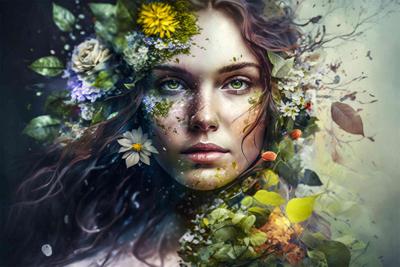 Schilderij - Londen, Collage, 160X80cm, 5luik