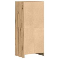 Keukenkast 57x41,5x131,5 cm bewerkt hout artisanaal eiken - thumbnail