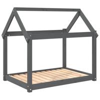 Hondenbed 101x70x90 cm massief grenenhout grijs - thumbnail