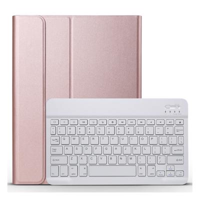 Shop4 - iPad Air (2020) Toetsenbord Hoes - Bluetooth Keyboard Cover Rosé Goud