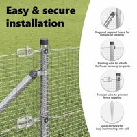 VidaXL Afrasteringspaal zilver 10 x 0,6 m (16 x 16 mm gaas) staal - thumbnail