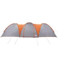 VidaXL Koepeltent 8-persoons waterdicht grijs en oranje - thumbnail