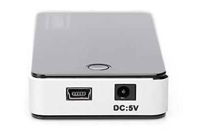 Digitus DA-70222 interface hub 480 Mbit/s Zwart, Zilver