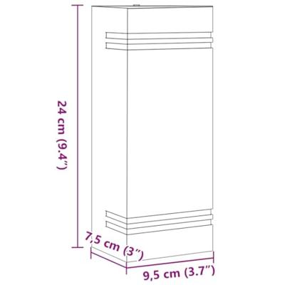 Buitenwandlampen 2 st roestvrij staal zilverkleurig Buitenwandlampen 2 st roestvrij staal zilverkleurig