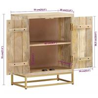 Dressoir met 2 deuren 55x30x70 cm massief mangohout - thumbnail