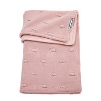 Meyco Silverline wiegdeken knots roze 75x100 cm - thumbnail