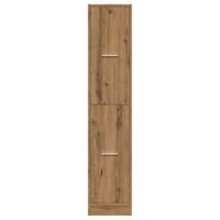Apothekerskast 30x41x144,5 cm bewerkt hout artisanaal eiken - thumbnail