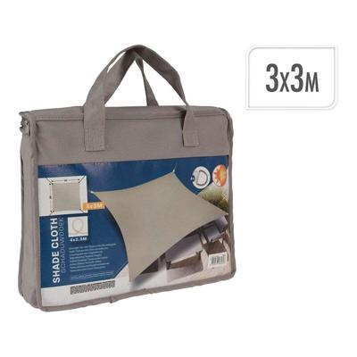 Schaduwdoek vierkant taupe 3x3m