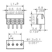 Weidmüller 1912320000 Klemschroefblok 1.5 mm² Aantal polen 2 Oranje 100 stuk(s)