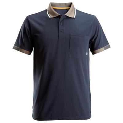Snickers poloshirt tech d.blauw L