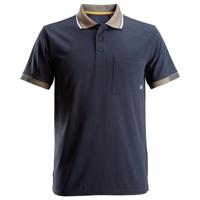 Snickers poloshirt tech d.blauw L - thumbnail