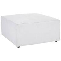 Beliani - LEMVIG - Ottomaan - Wit - Corduroy - thumbnail