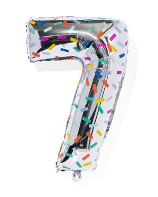 HEMA Folieballon cijfer 7 confetti XL