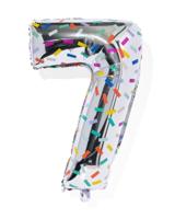 HEMA Folieballon cijfer 7 confetti XL - thumbnail