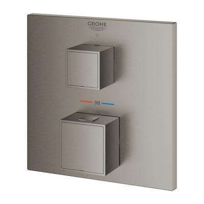 Opbouwdeel GROHE Grohtherm Cube Zonder Omstel Hard Graphite Geborsteld Opbouwdeel GROHE Grohtherm Cube Zonder Omstel Hard Graphite Geborsteld