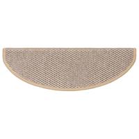 VidaXL Trapmatten zelfklevend 15 st sisal-look 65x21x4 cm lichtbeige - thumbnail