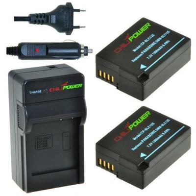 2 x DMW-BLC12 accu's voor Panasonic - inclusief oplader en autolader - Origineel ChiliPower