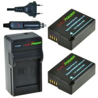 2 x DMW-BLC12 accu's voor Panasonic - inclusief oplader en autolader - Origineel ChiliPower - thumbnail