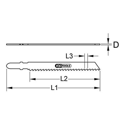 KS Tools 1293118 Decoupeerzaagblad, HSS, 100 mm, 3 mm, T127D, Verpakking van 5 stuks 5 stuk(s) KS Tools 1293118 Decoupeerzaagblad, HSS, 100 mm, 3 mm, T127D, Verpakking van 5 stuks 5 stuk(s)