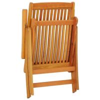 Tuinstoelen 2 st inklapbaar massief eucalyptushout - thumbnail