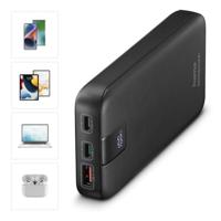 Hama power pack pd 10 10000mah 3 uitgangen: 2x usb-c 1x usb-a antraciet - thumbnail