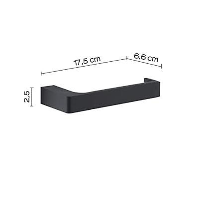 Toiletrolhouder Sapho Pirenei 16.5x2.5 Mat Zwart Toiletrolhouder Sapho Pirenei 16.5x2.5 Mat Zwart