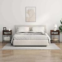 Nachtkastje 2 pcs Gerookt eiken 40 x 40 x 61 cm Bewerkt hout - thumbnail