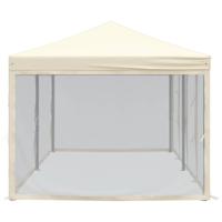 Partytent inklapbaar met zijwanden 3x6 m crmekleurig - thumbnail