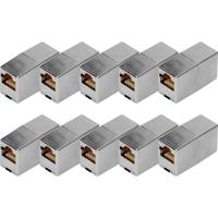 Digitus DN-93901-10 5e, klasse D, RJ45 modulaire koppeling - 10 stuks. DN-93901-10 RJ45, behuizing (koppeling) Aantal polen (sensoren) 8 Zilver 10 stuk(s) - thumbnail