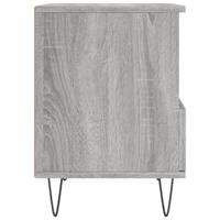 Nachtkastje 40x35x50 cm bewerkt hout grijs sonoma eikenkleurig - thumbnail