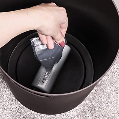 QUVIO Prullenbak plastic met binnenemmer - 12 L - Donker grijs