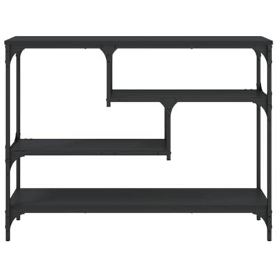 Wandtafel 100x30x75 cm bewerkt hout zwart