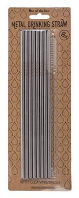 Metalen Drinkrietjes - Set van 8 stuks met schoonmaakborstel - Herbruikbaar