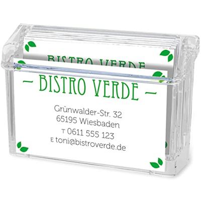 Deflecto visitekaarthouder transparant