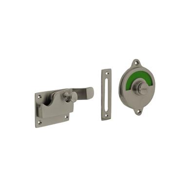 Intersteel WC-overslagTira met bocht rood/groen nikkel mat - 0019.370006