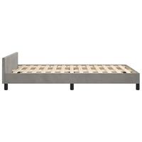 Bedframe zonder matras 120x190 cm fluweel lichtgrijs - thumbnail