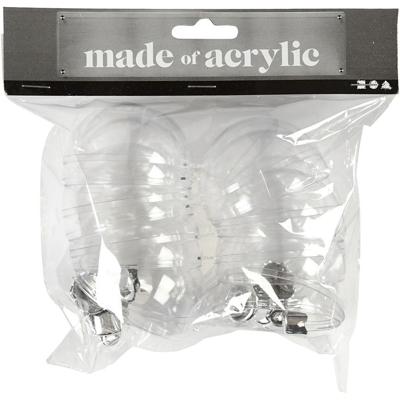 Creativ Company Deco ballen transparant 6cm, 8st.