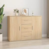 Dressoir 91x29,5x65 cm bewerkt hout sonoma eikenkleurig - thumbnail